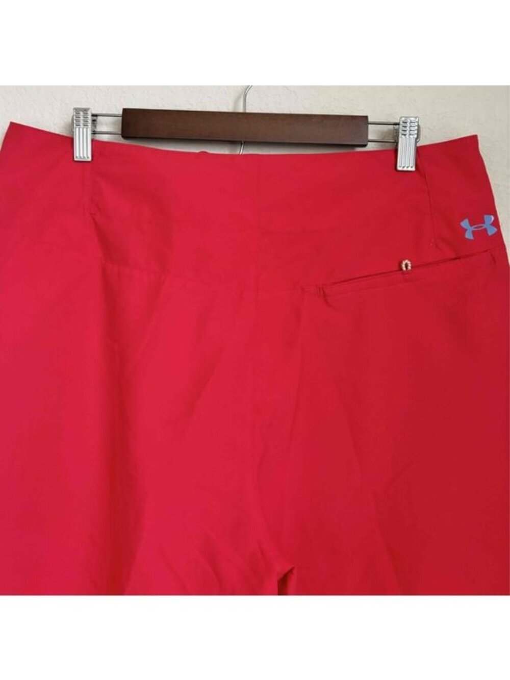 Under Armour Heatgear Mens Red Drawstring Logo Boardshorts Size 38 Summer Casual - Picture 5 of 10